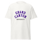 Unisex black t-shirt featuring Grand Canyon University logo printed across the front chest