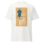 Unisex heather gray t-shirt featuring vintage Honest Money poster artwork printed across the front