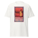 Unisex black t-shirt featuring vintage Native American Alcohol Drugs poster artwork printed across the front