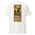 Unisex heather gray t-shirt featuring vintage Canada WWI Victory poster artwork printed across the front