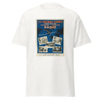Unisex heather gray t-shirt featuring vintage Signal Corps Recruiting poster artwork printed across the front