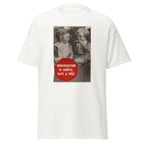 Unisex black t-shirt featuring vintage Immunisation Vintage poster artwork printed across the front