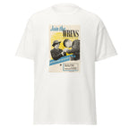 Unisex black t-shirt featuring vintage Womens Royal Naval Service poster artwork printed across the front