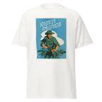 Unisex heather gray t-shirt featuring vintage Vietnam War poster artwork printed across the front