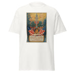 Unisex black t-shirt featuring vintage USA 150th Anniversary poster artwork printed across the front