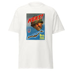 Unisex heather gray t-shirt featuring vintage War Against Japan poster artwork printed across the front