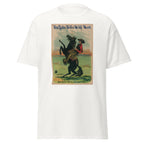 Unisex black t-shirt featuring vintage Buffalo Bill poster artwork printed across the front