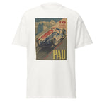 Unisex black t-shirt featuring Grand Prix event graphic printed across the front chest