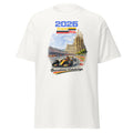 Unisex black t-shirt featuring Barcelona Grand Prix event graphic printed across the front chest