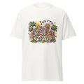 Unisex black t-shirt featuring Coachella event graphic printed across the front chest