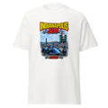 Unisex black t-shirt featuring Indianapolis 500 event graphic printed across the front chest