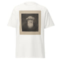 Unisex black t-shirt featuring Camille Pissarro painting "Self Portrait" printed across the front