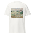 Unisex black t-shirt featuring Berthe Morisot painting "Laundry" printed across the front