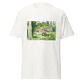 Unisex black t-shirt featuring Berthe Morisot painting "Paysage" printed across the front
