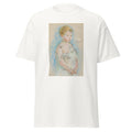 Unisex black t-shirt featuring Berthe Morisot painting "Young Saint John" printed across the front