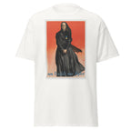 Unisex black t-shirt featuring vintage Non Tradite Mio Figlio poster artwork printed across the front