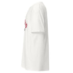 Unisex classic tee featuring Harvard University name and branding in crimson and white