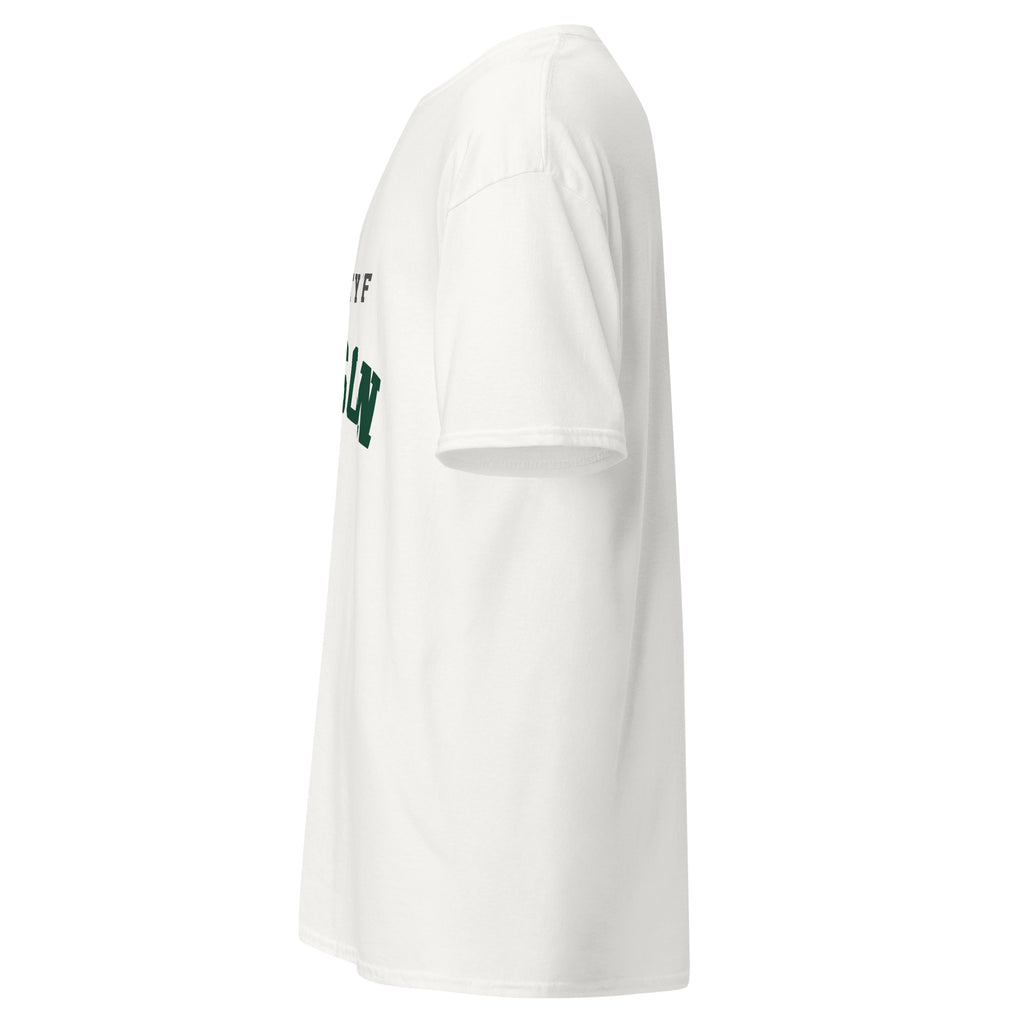 Unisex classic tee featuring University of Oregon name and branding in green and yellow