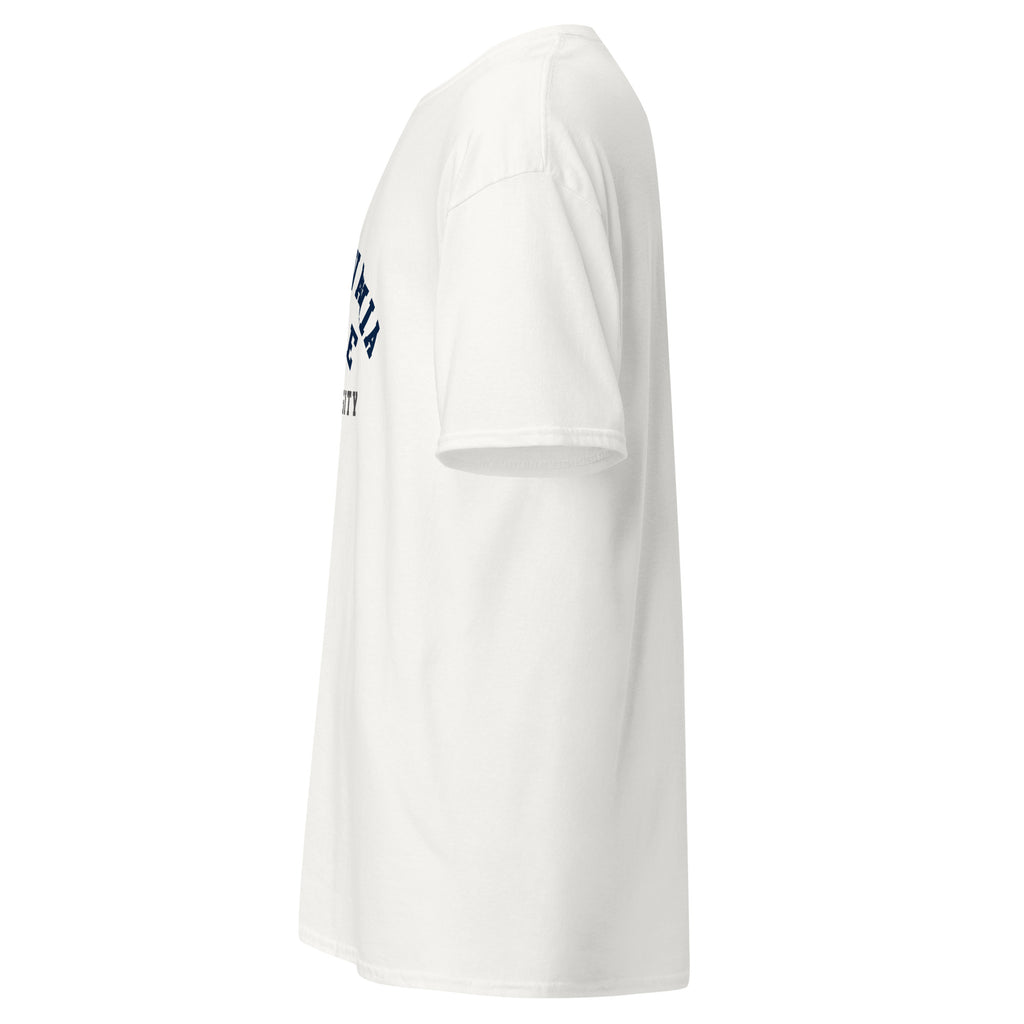 Unisex classic tee featuring Penn State University name and branding in navy and white
