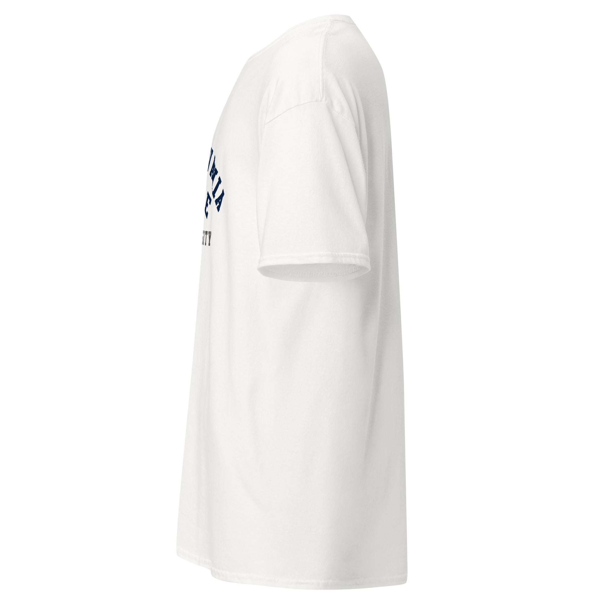 Unisex classic tee featuring Penn State University name and branding in navy and white