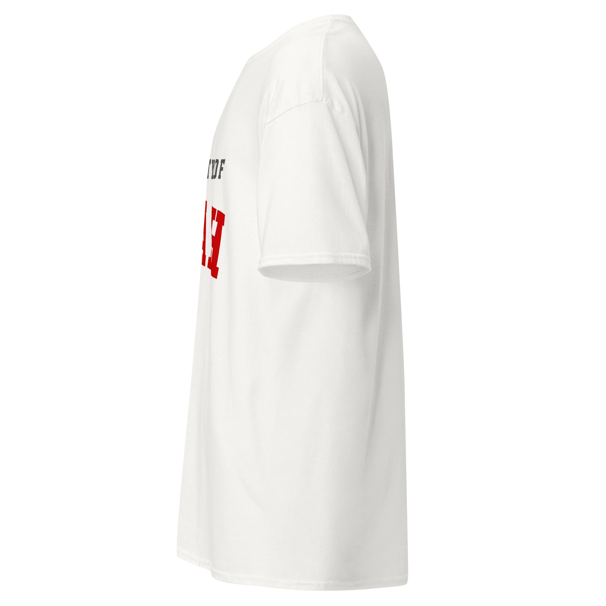 Unisex classic tee featuring University of Utah name and branding in crimson and white