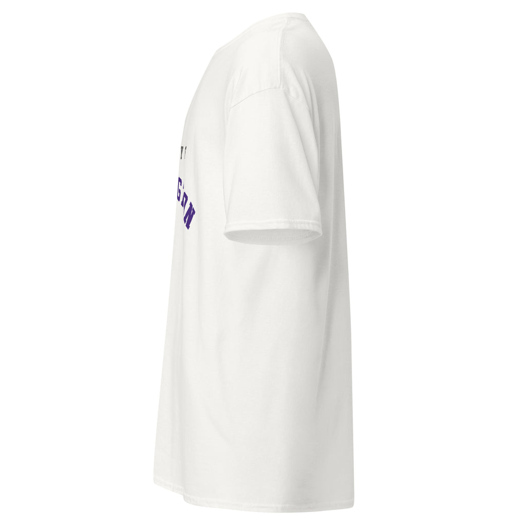 Unisex classic tee featuring University of Washington name and branding in purple and gold