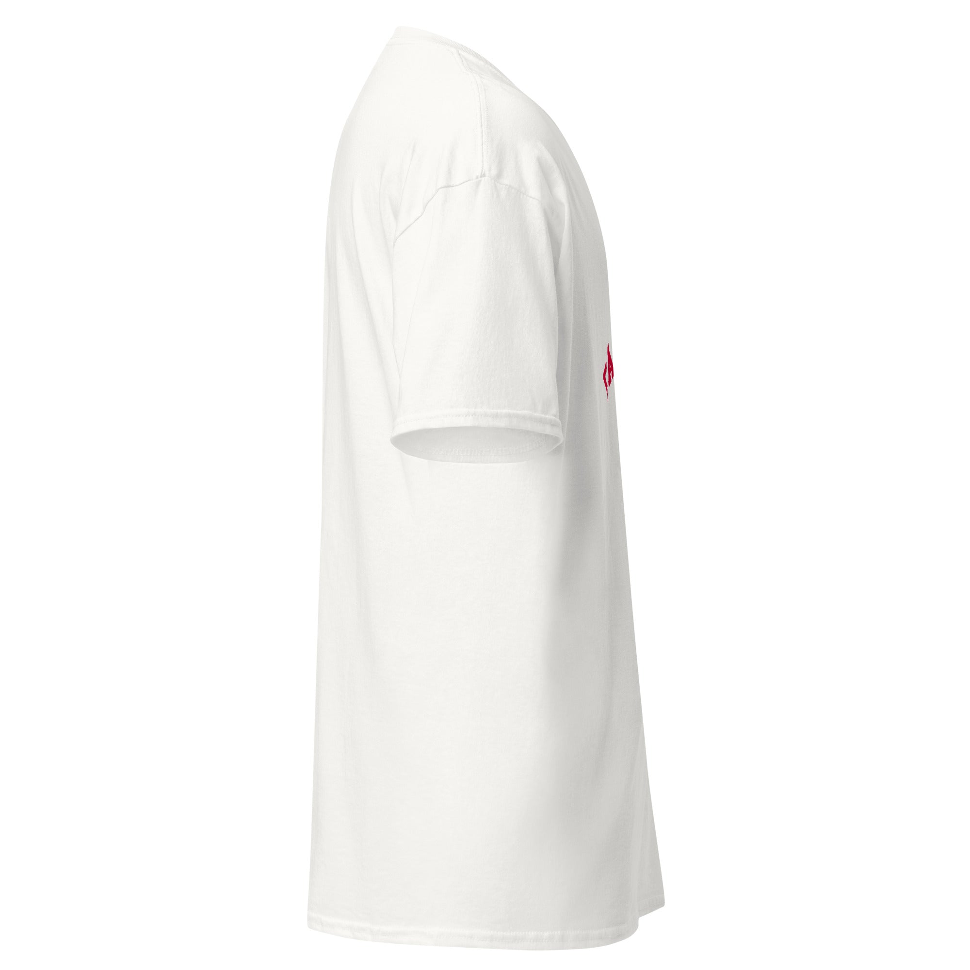 Unisex white t-shirt featuring University of Canterbury logo printed across the front chest