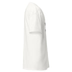 Unisex white t-shirt featuring Auckland University of Technology logo printed across the front chest