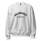 Unisex sweatshirt featuring Dalhousie University name and branding in black and gold