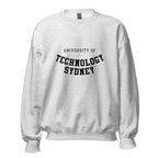 Unisex black sweatshirt featuring University of Technology Sydney logo printed across the front chest