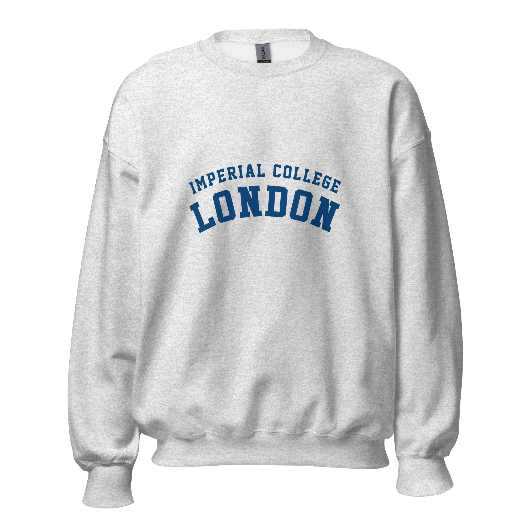 Unisex black sweatshirt featuring Imperial College London logo printed across the front chest