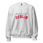 Unisex black sweatshirt featuring Technological University Dublin logo printed across the front chest