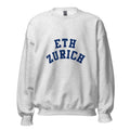 Unisex black sweatshirt featuring ETH Zurich logo printed across the front chest