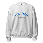 Unisex black sweatshirt featuring Karolinska Institute logo printed across the front chest