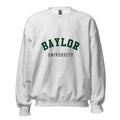 Unisex black sweatshirt featuring Baylor University logo printed across the front chest