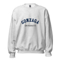 Unisex black sweatshirt featuring Gonzaga University logo printed across the front chest