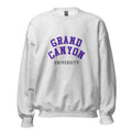 Unisex black sweatshirt featuring Grand Canyon University logo printed across the front chest