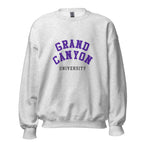 Unisex black sweatshirt featuring Grand Canyon University logo printed across the front chest