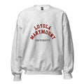 Unisex black sweatshirt featuring Loyola Marymount University logo printed across the front chest