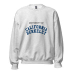 Unisex black sweatshirt featuring UC Berkeley logo printed across the front chest