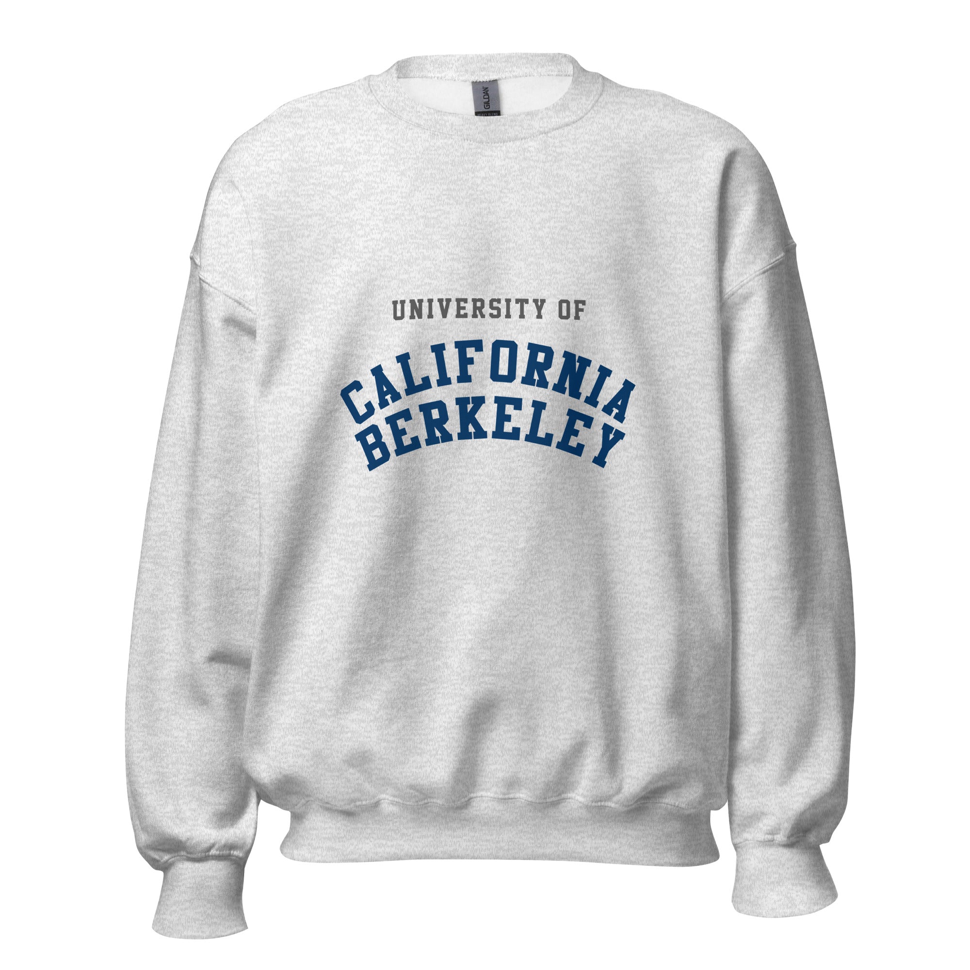 Unisex black sweatshirt featuring UC Berkeley logo printed across the front chest
