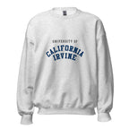 Unisex black sweatshirt featuring UC Irvine logo printed across the front chest