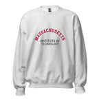 Unisex black sweatshirt featuring MIT logo printed across the front chest
