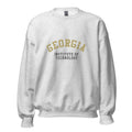Unisex heather gray sweatshirt featuring Georgia Tech logo printed across the front chest