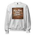 Unisex black sweatshirt featuring vintage Writing on the Wall poster artwork printed across the front