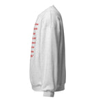 Unisex sweatshirt with the Bible verse John 3:16 printed in red text