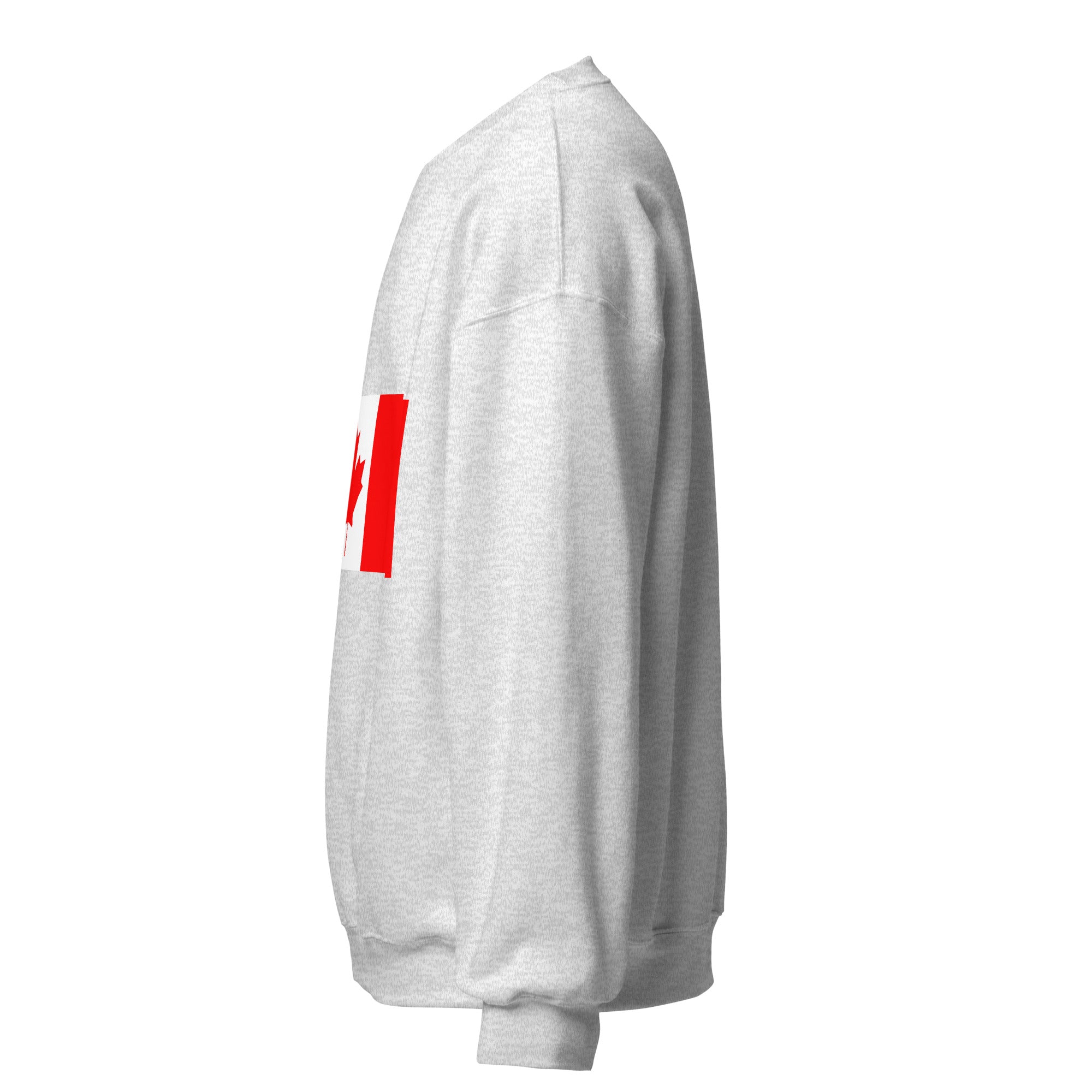 Unisex forest green sweatshirt featuring Canadian flag design printed across the front chest