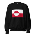 Unisex heather gray sweatshirt featuring Greenlandic flag design printed across the front chest