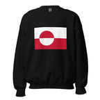 Unisex heather gray sweatshirt featuring Greenlandic flag design printed across the front chest