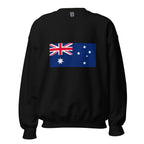 Unisex heather gray sweatshirt featuring Australian flag design printed across the front chest